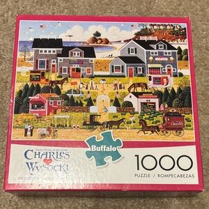 Buffalo David Bitton Charles Wysocki Country Scene Puzzle — Pink Box